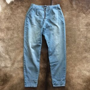 Zara Trafaluc denim-like joggers
